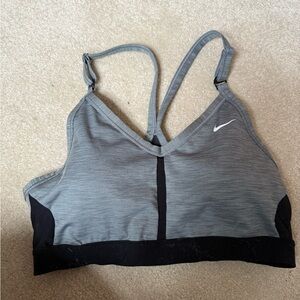 Nike Women's Gray and Black Sports Bra
